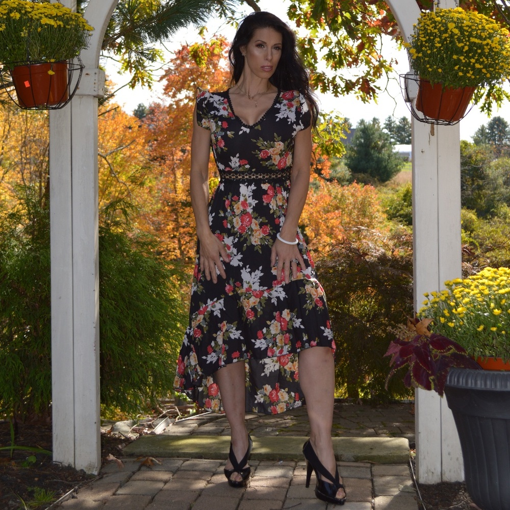 High Low Floral Dress